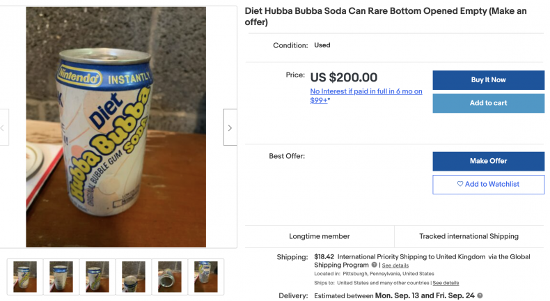 Diet Hubba Bubba Soda Can