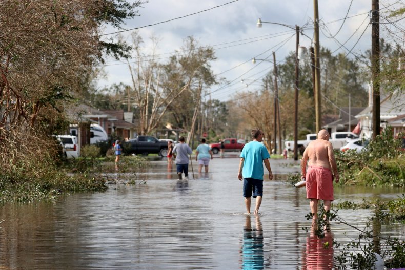 Damages following Hurricane Ida in Louisiana.