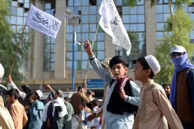 Children at Taliban Parade
