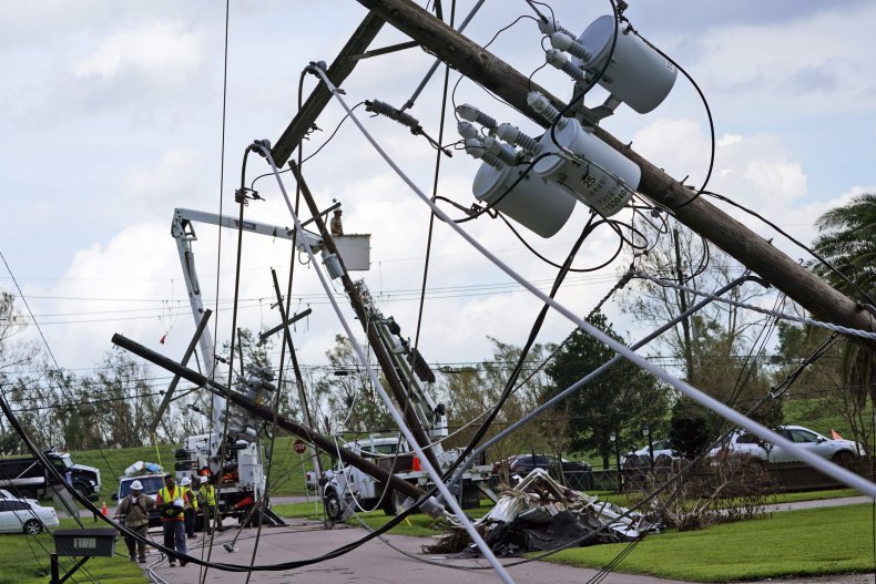 Utility Crews Start Power Line Repairs