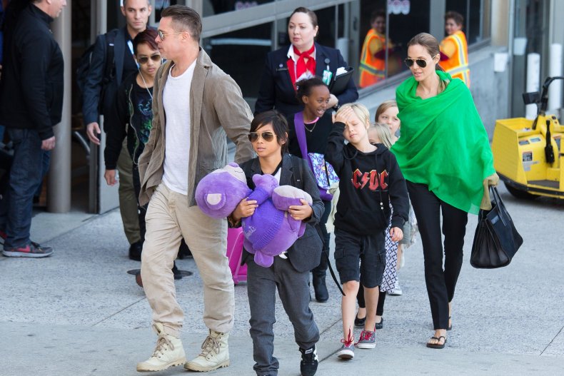 Brad Pitt, Angelina Jolie and their children