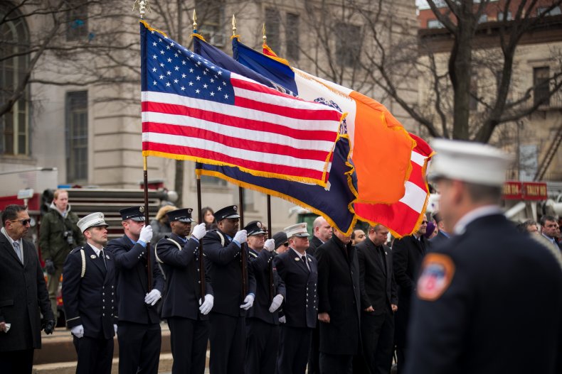 The 2018 funeral of a FDNY firefighter.