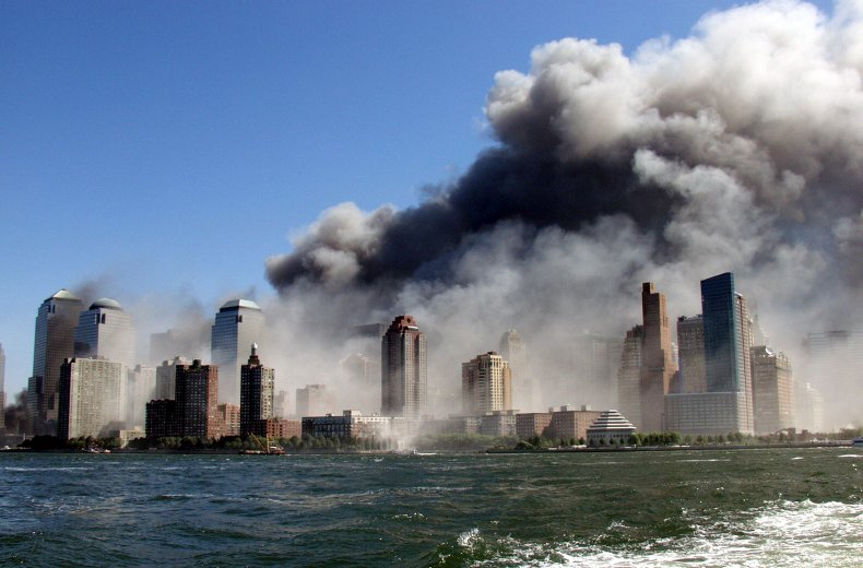 Smoke from 9/11 terror attack in 2001.