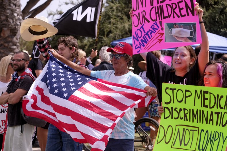 San Diego misinformation public health crisisAnti-vaccination protesters