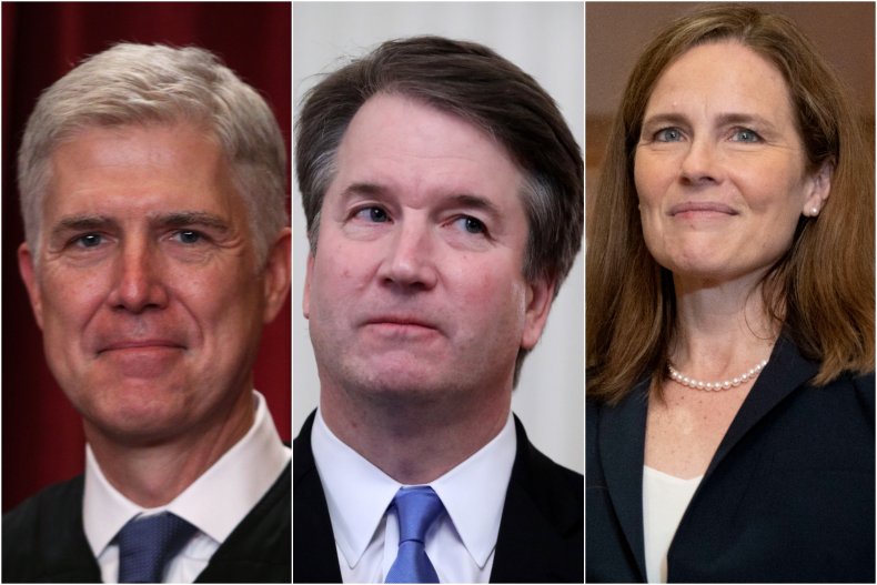 Trump-Appointed Justices Shown in Composite Image