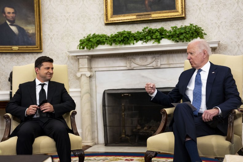 Volodymyr Zelenskyy and Joe Biden