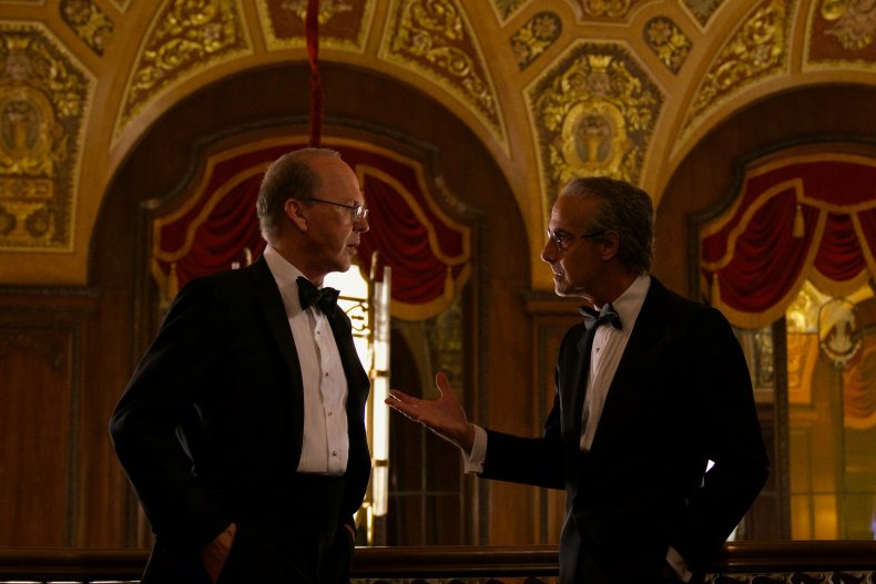 Michael keaton and Stanley Tucci