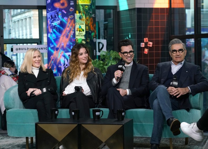Schitt's Creek's Moira, Alexis, David, Johnny Rose