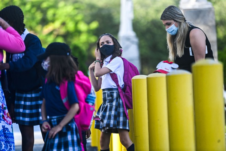 Miami Student Wears Mask