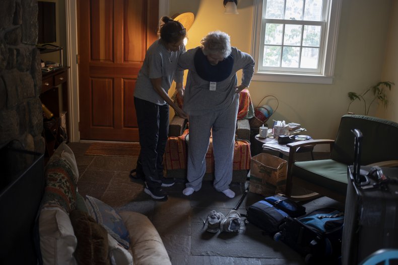 Home care worker and patient