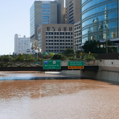 Vine Street Expressway Flooded Vine Street Expressway Flooded