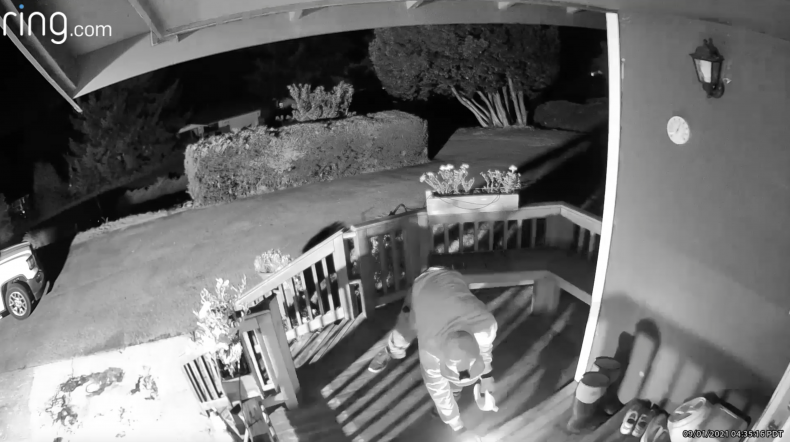 Man sets family's porch on fire