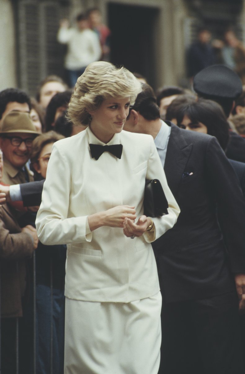 Princess Diana Wears Bow Tie