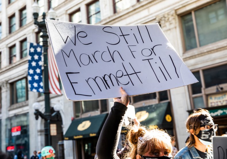 A Protest Sign Honors Emmett Till