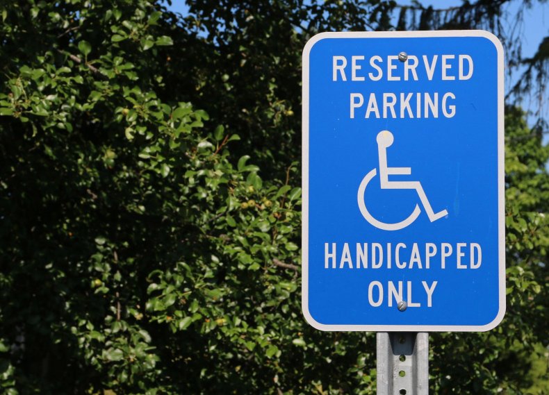 Disabled parking sign