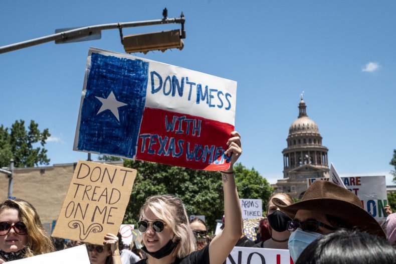 texas abortion ban six weeks protest