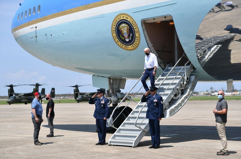 Biden Arrives in Louisiana