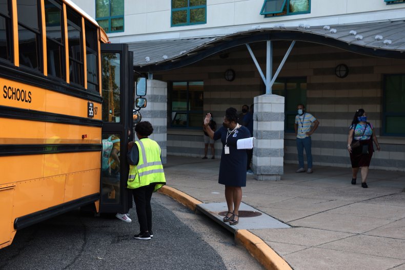 Students Arrive At School