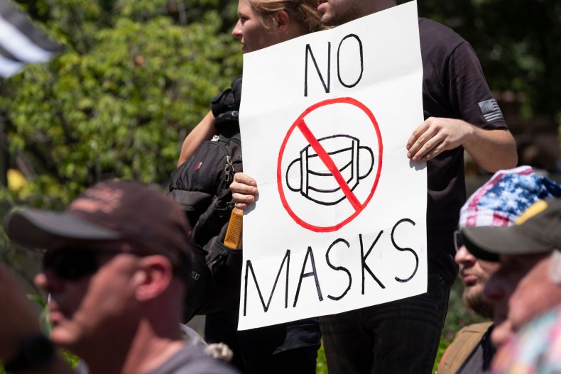 Cole Elementary police protection anti-mask protest