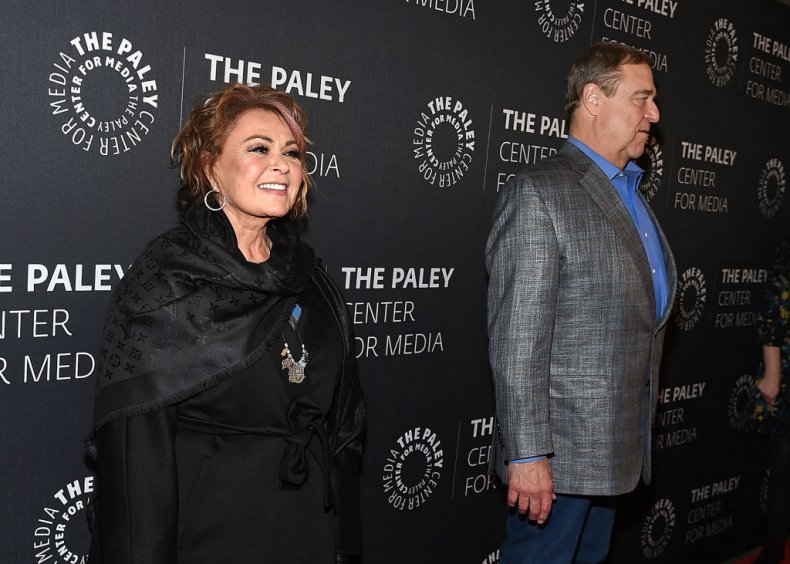 Roseanne Barr and John Goodman