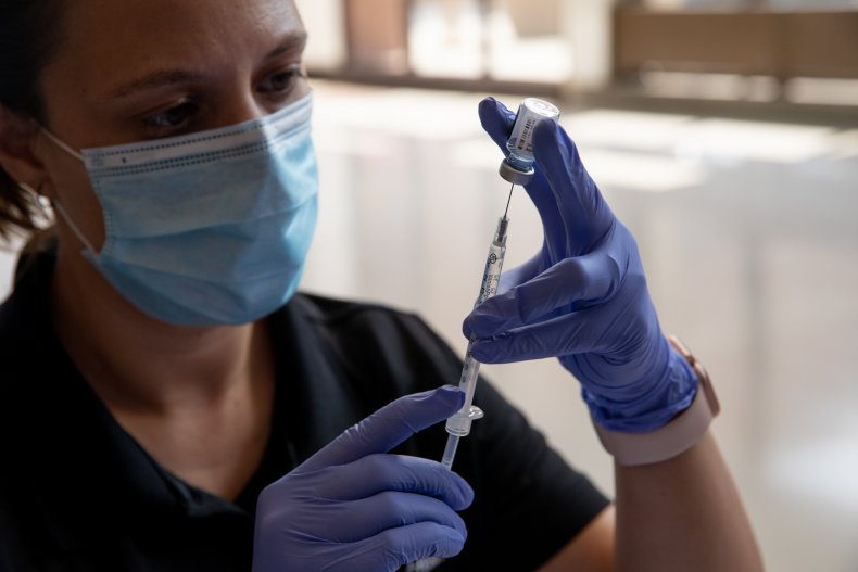 A Syringe Is Filled With COVID-19 Vaccine