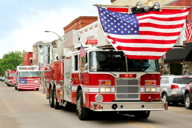 Labor Day parade stock