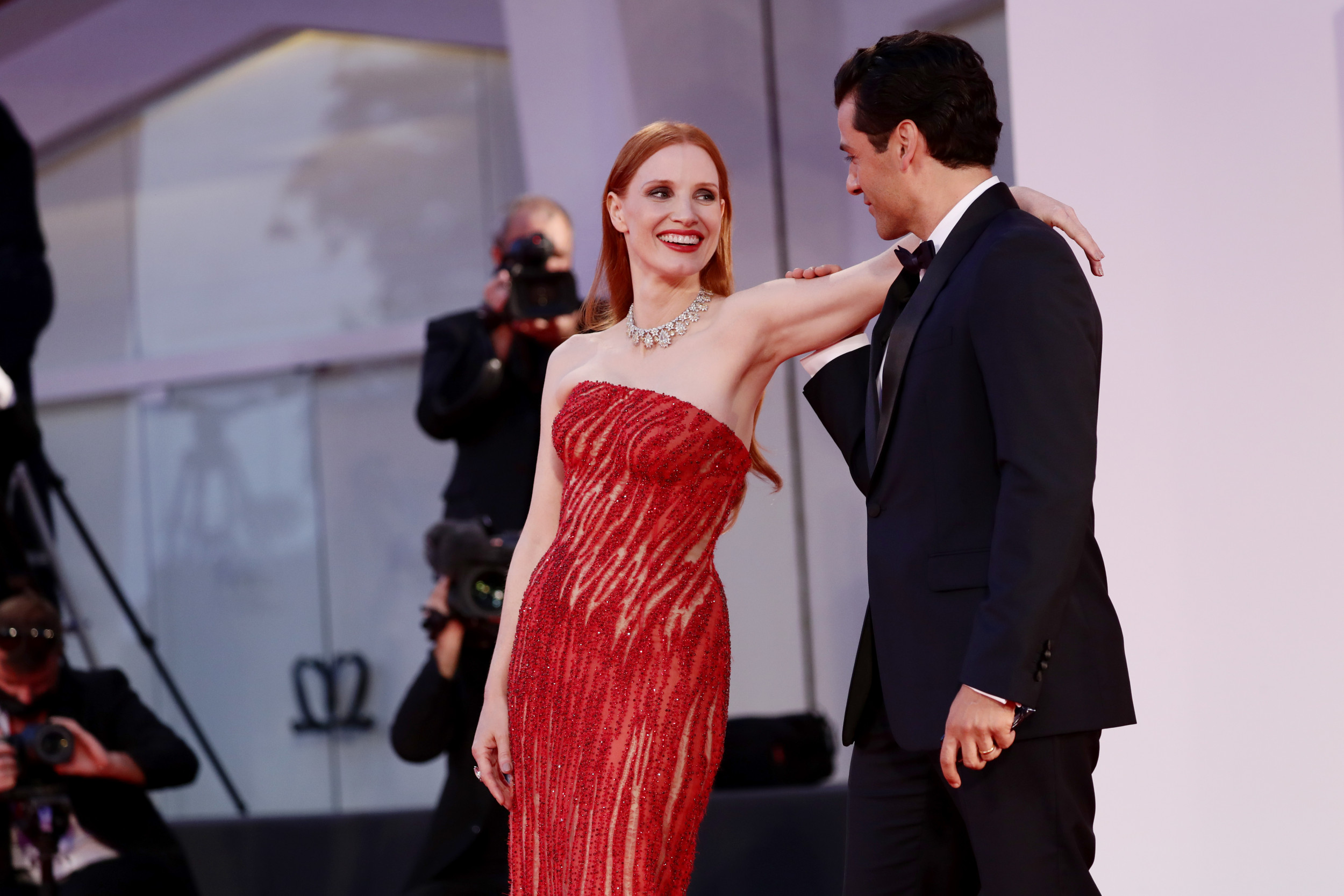 Are Jessica Chastain and Oscar Isaac Dating After Venice Red Carpet