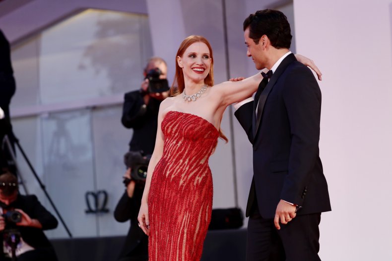 Jessica Chastain and Oscar Isaac in Venice