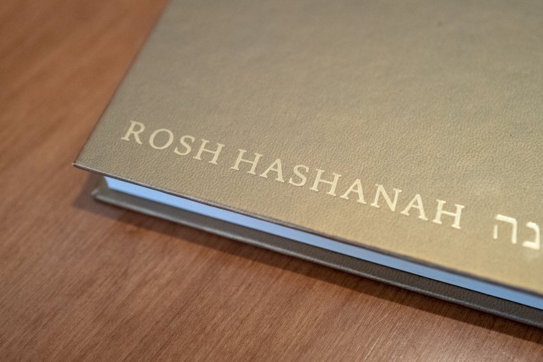 Close-up of High holidays prayer book for