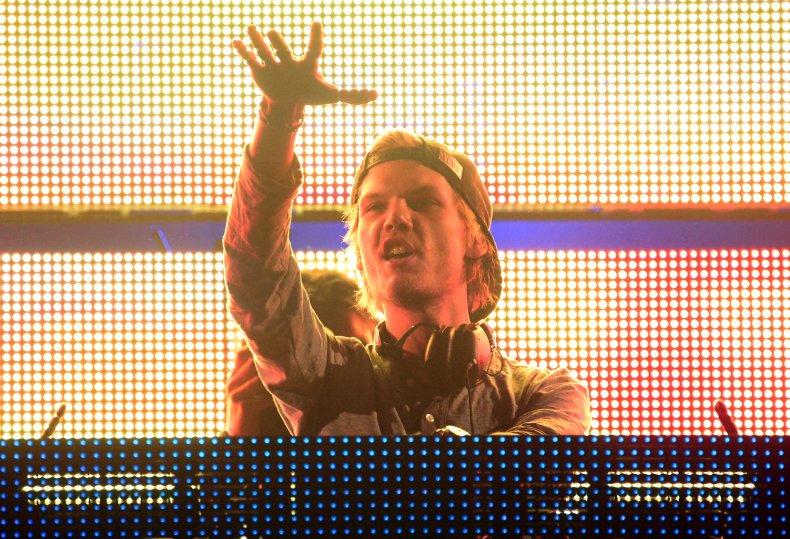 Avicii performing in California in 2014.
