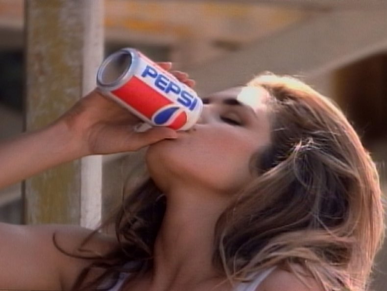 Cindy Crawford in 1992 Pepsi commercial. 
