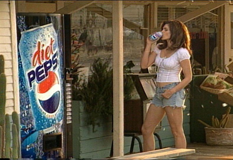Cindy Crawford in 2002 Pepsi commercial.