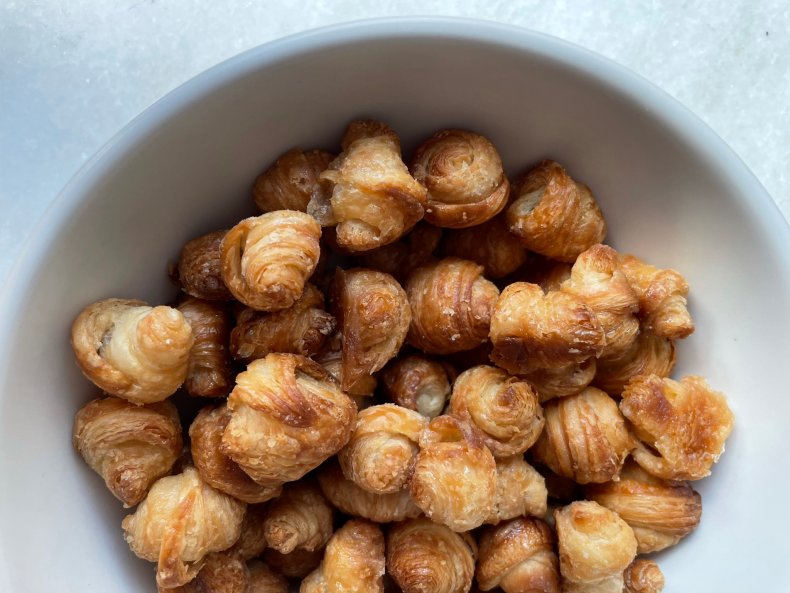 Photo of $50 croissant cereal. 