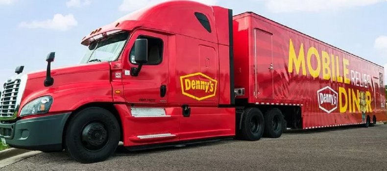 Denny's mobile relief diner.