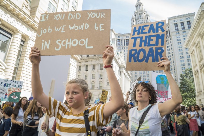 Students in New York demonstrating