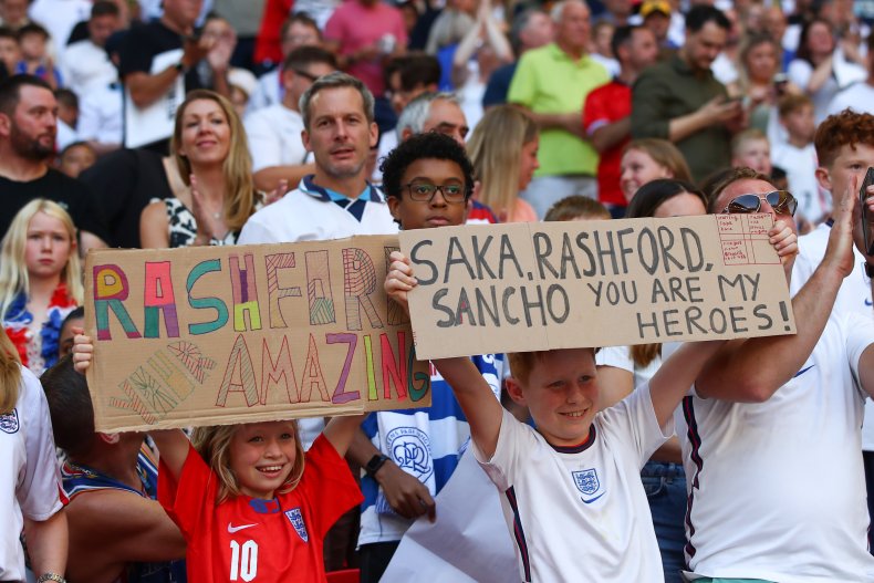 England Fans Support Targeted Players