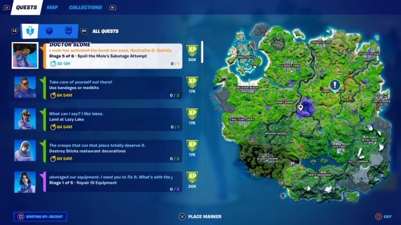 Fortnite Mole's Sabotage Quest