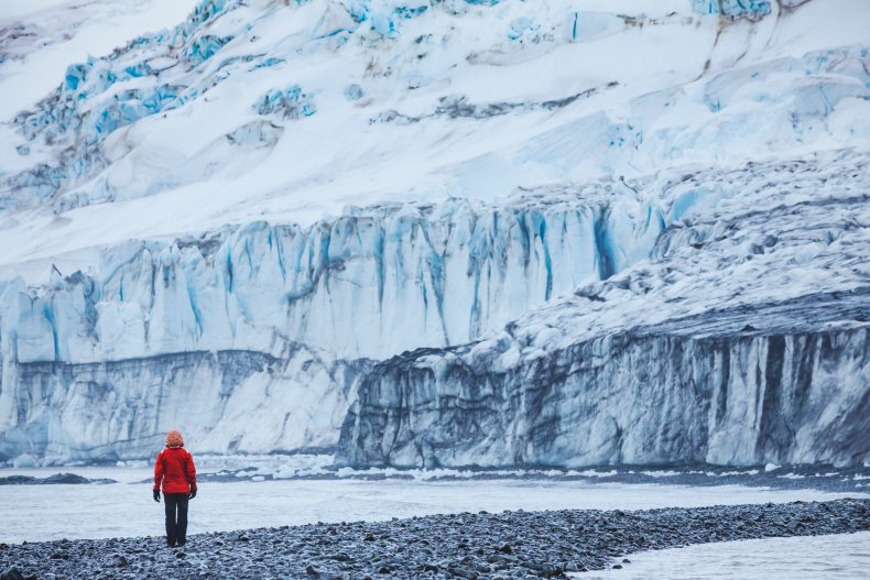 File photo of woman in Antarctica.