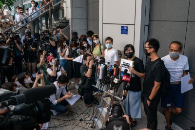 Hong Kong Police Arrest Tiananmen Vigil Organizers
