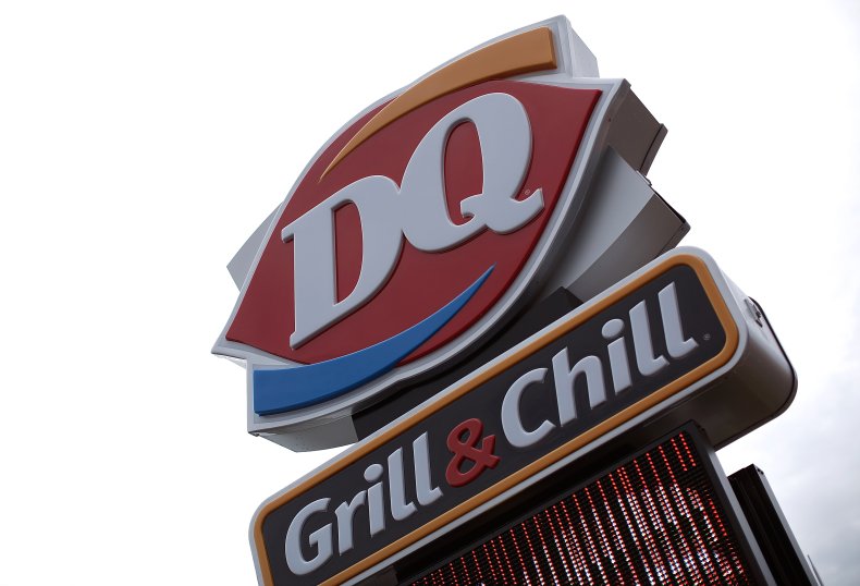 Dairy Queen logo on sign