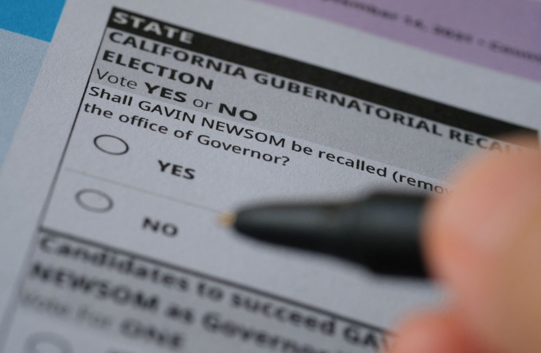 California recall ballot questions