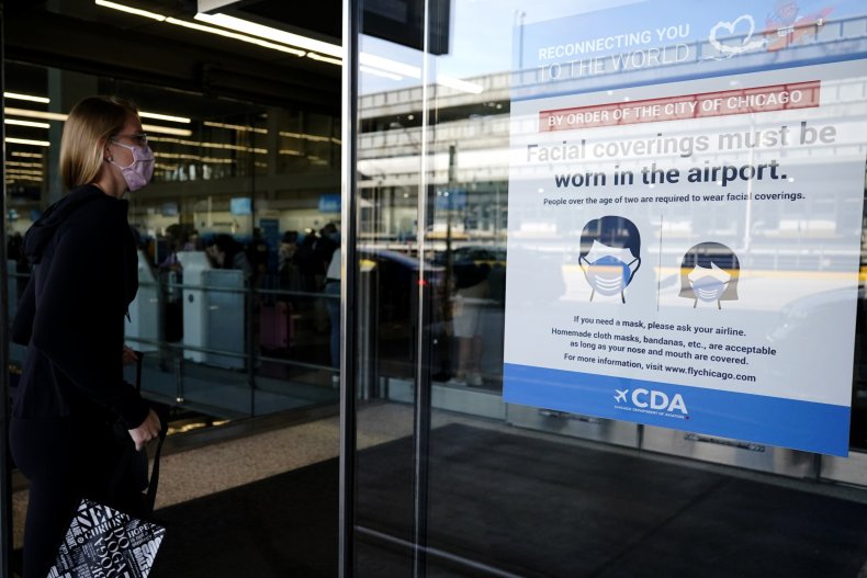 Woman walks into O'Hare Airport