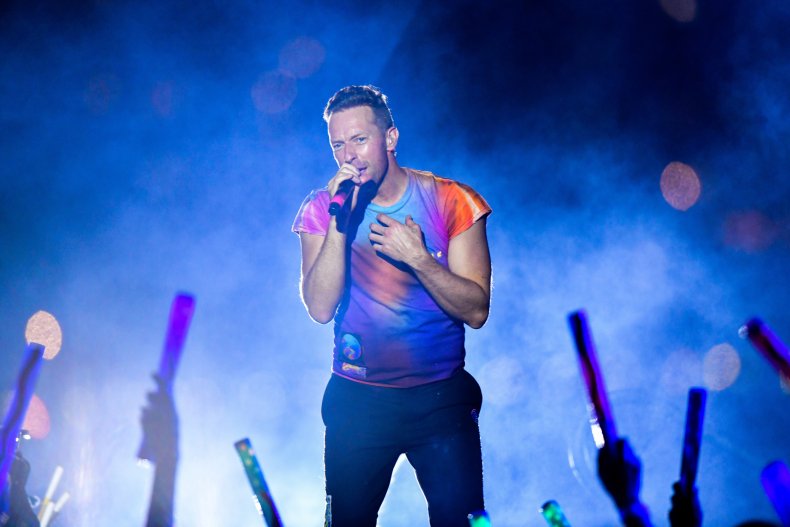 Coldplay's Chris Martin in NYC. 