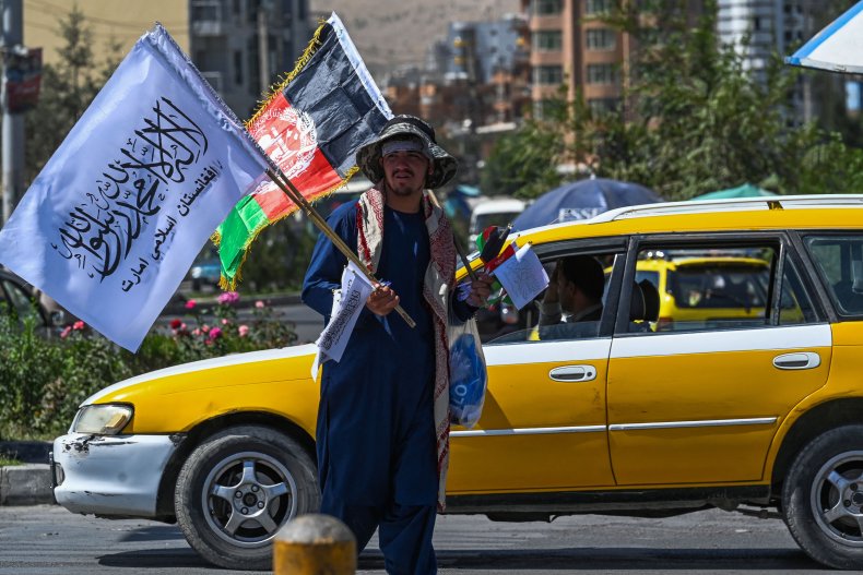 Vendor Sells Taliban Flags