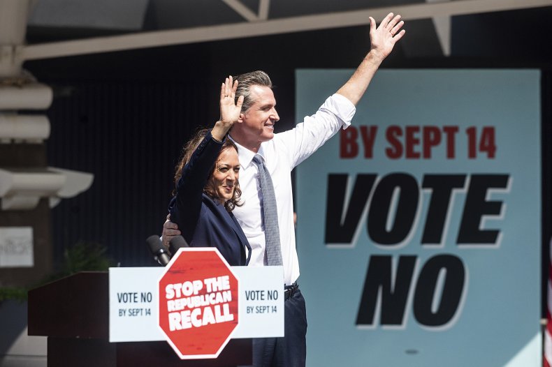 Harris Campaigns with Newsom