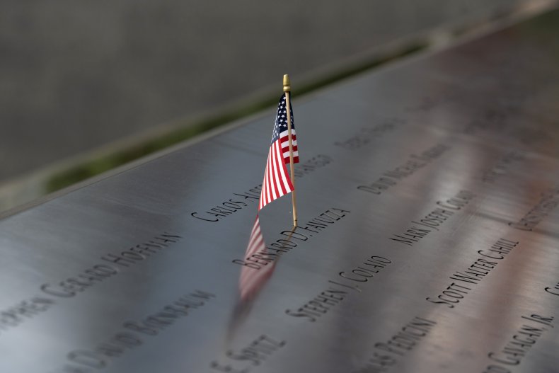 U.S Flag at the 9/11 Memorial Plaza