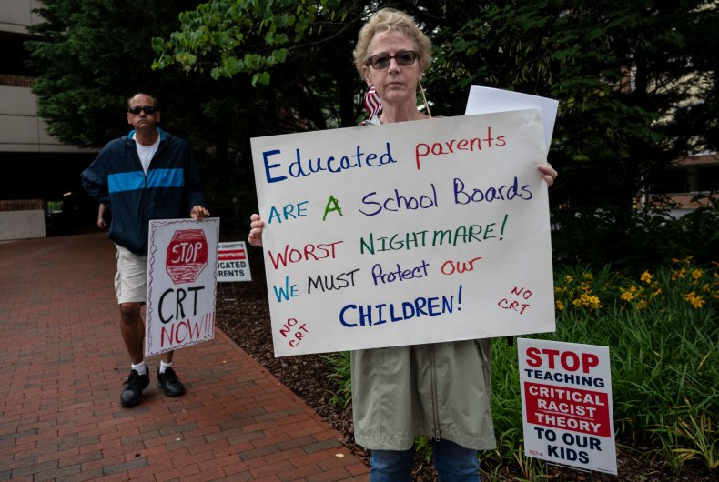 Students march in support of their principal