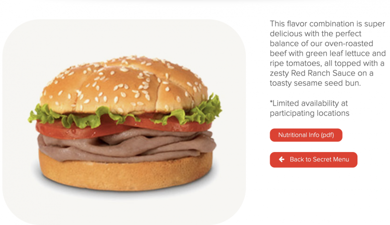 Arby's Super Roast Beef Sandwich