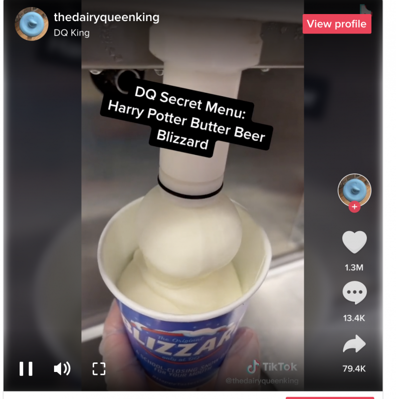 Dairy Queen Butterbeer Blizzard