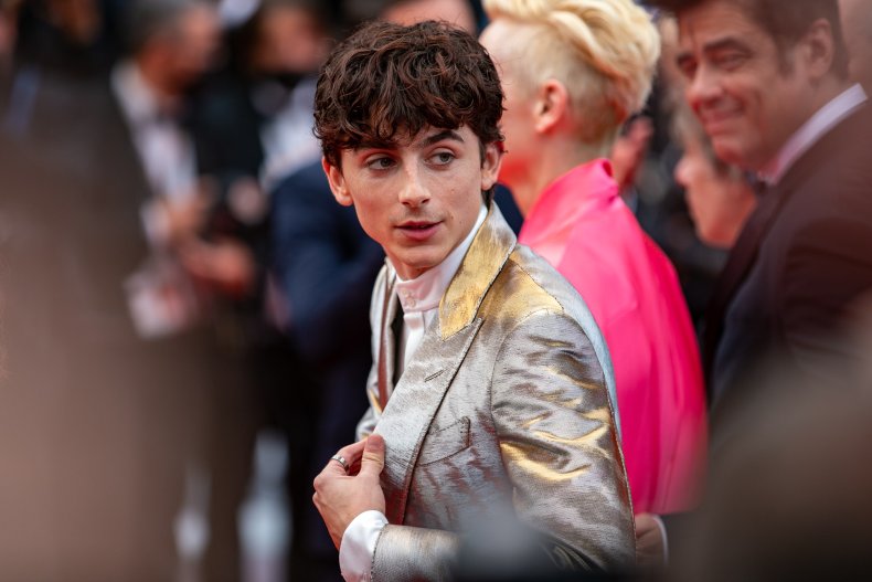 Timothée Chalamet at the 2021 Cannes festival.